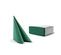 Alvotex Chic Airlaid 50 Servilletas Desechables de Tela, 40 x 40 cm, Color Verde