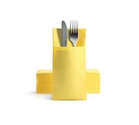 Alvotex Chic Airlaid - 50 servilletas Desechables para Cubiertos (39 x 40 cm), Color Amarillo