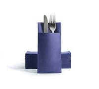 Alvotex Chic Airlaid - 50 servilletas Desechables para Cubiertos (39 x 40 cm), Color Azul Oscuro