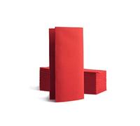 Alvotex Chic Airlaid - Servilletas Desechables (50 Unidades, 1/8 Pliegues, 39 x 40 cm), Color Rojo