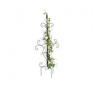 (AlxAnxF) Relaxdays 116x45x45 cm, Soporte para trepadoras, Metal, jardín, autoportante, Negro