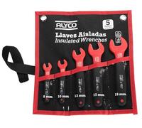ALYCO 190180 - Juego 5 llaves fijas aisladas VDE en bolsa de nylon