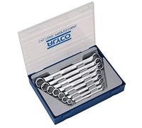 Alyco 191396 - Juego 8 llaves de estrella planas Cr-V satinado mate UNE 16545 DIN 837 en estuche plastico