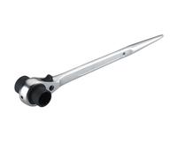 Alyco 191900 - Llave de carraca para andamios satinado mate bocas pavonadas 12 caras 19x22 mm