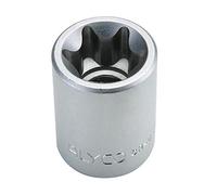 Alyco 192296 - Llave de vaso 1/2" Torx hembra Cr-V cromado mate tipo E-14 x 38 mm