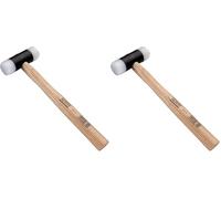 Alyco 196710 - Martillo 550 gr mango madera con bocas de nylon de 34 mm (Paquete de 2)