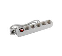 Alyco - Base múltiple de Enchufes Schuko, con Interruptor, 5 enchufes, con Cable de 3 x 1,5, 1,4 metros - 199465
