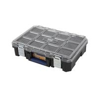 Alyco - Caja de Herramientas Apilable StackPro con Compartimentos | 51,2 x 36 x 13,7 cm | Organizador de Taller y Bricolaje con Asa Ergonómica, Resistencia IP65 y Orificios para Candado