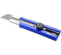 Alyco - Cúter Profesional de Seguridad de 25 mm, Cuchilla SK2H de Corte de Alta Precisión, Cutter con Guía de Acero Inoxidable de 1 mm, Mango TPR y Almacén para 2 Repuestos