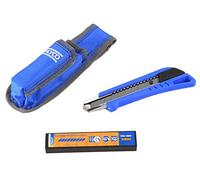 Alyco - Juego de Cúter y 10 Cuchillas Fragmentables de 18 mm de Acero SK2H en Bolsa de Nylon - 186622