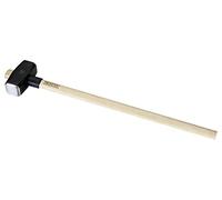 Alyco - Maza de Albañil Profesional de 5 kg (900 mm) con Cabeza de Acero Forjado y Templado para Demolición, Herramienta con Mango Cónico Anticaída de Madera