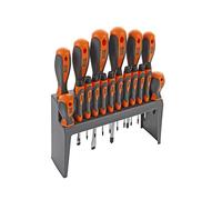 Alyco Juego de destornilladores combinado 170463 – 18 piezas, varillas Acero Cr-V, mangos ergonómicos
