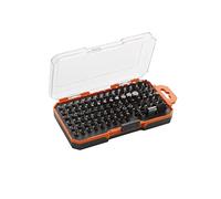 Alyco Orange - Juego de Puntas de Atornillador (1/4"), 85 Piezas para Bricolaje y Electrónica | Torx, PH, PZ y Hexagonales en Acero Cr-V Endurecido, Adaptador y Estuche Resistente