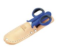 Alyco - Set de Tijeras para Electricista (145 mm) en Acero Inoxidable y Cuchillo Pelacables, Herramientas Profesionales para Cortes de Precisión, Incluye Estuche de Cuero