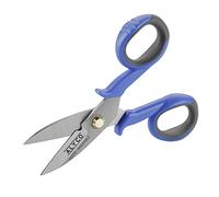Alyco - Tijeras para Electricista Profesional de Acero Inoxidable | 145 mm | Herramienta con Muesca Pelacables Dentada y Remache Ajustable para Corte de Precisión