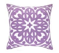 Alysheer Funda de Almohada Decorativa Bordada de 20 x 20 Pulgadas, diseño Bohemio de Mandala, Moderno y Grueso, Lona de algodón Duradera, Funda de cojín Suave para sofá, Cama, Sala de Estar (Lavanda