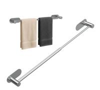 Alyvisun Toalleros De Baño Sin Taladro, Toallero De Baño Inoxidable, Retráctil de 37 cm a 57.5cm, Toallero Adhesivo Baño para Cocina y Baño, Toalleros Baño