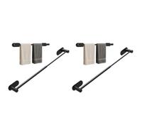 Alyvisun Toalleros De Baño Sin Taladro, Toallero De Baño Inoxidable, Retráctil de 37 cm a 57.5cm, Toallero Adhesivo Baño para Cocina y Baño, Toalleros Baño (Paquete de 2)