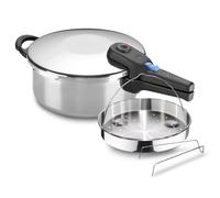 Alza Omega - Olla a Express Rápida de 2.5 Litros + Cestillo, Acero Inoxidable 18/10, Apta Para Todo Tipo de Cocinas, Inducción