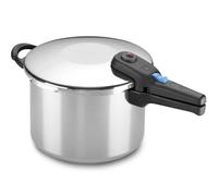 ALZA Omega - Olla Express Rápida de 6 litros, Acero Inoxidable 18/10, Asa y Pomo Resistente al Calor, Apto para Todo Tipo de Cocinas, Inducción