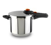 Alza Syma - Olla Express Rápida, 8 Litros, Acero Inoxidable 18/10, 5 Sistemas de Seguridad, Todo Tipo de Cocinas, Inducción, Posición Desvaporizadora