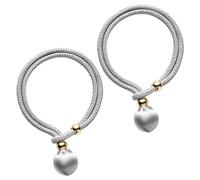 Alzapaños para cortinas, 2 piezas, sin taladro, hebillas ajustables | Clips en forma de bola para interiores y exteriores, patio, cenador, dormitorio, caravana, sala de estar