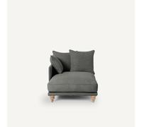 AM.PM Chaise longue de algodón/lino LAZARE. Color Gris Oscuro