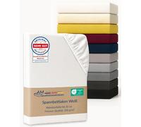 AM Qualitätsmatratzen Sabana Bajera 120x180 Ajustable - Sabana Bajera Algodon 100% - Blanca (200 g/m²) - Sabana 120x180 cm con Certificación Oeko Tex - Bed Sheets