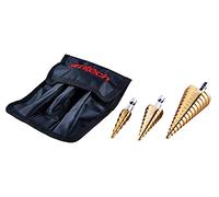 Am-Tech 3 piezas de acero de alta velocidad Paso Taladro Set, L, F0790