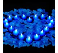 AMAGIC Juego de 1000 pétalos de rosa artificiales y 12 velas LED en forma de corazón, juego romántico para propuesta de matrimonio, aniversario, día de San Valentín, decoración de mesa de boda, color