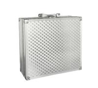 Amagogo Estuche Portátil Aluminio con Pestillos Metálicos Rígido Maletín Aluminio Compacto Cajlmacenamiento con Cierres Metálicos para Camping