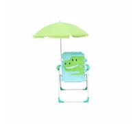 Amagogo Exterior Ligero Fácil de Silla Plegable de Metal y Sombrilla Protectora Diseño Colorido Adecuado para Juegos Reuniones al Aire Libre, Dinosaurio