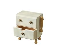 Amagogo Organizador Joyas con Patas | Compacto, Armario Pino con Cajones Extraíbles, Que Ahorra Espacio, Mueble Auxiliar Oficina, para Dormitorio, Recibidor, 2 Cajones