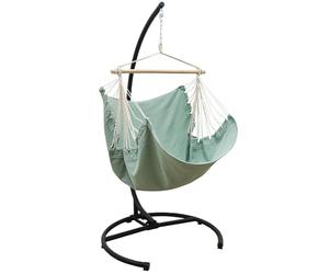 AMANKA Hamaca Colgante con Estructura para Exteriores, Soporte de 210 cm con sillón Relax XL, Columpio de jardín para Adultos, Silla Mecedora para jardín, sillón Colgante para balcón, sillón Mecedora