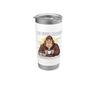 Amante del café My Four Moods Big-Foot Sasquatch Gorilla Ape Vaso térmico de acero inoxidable de doble pared