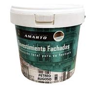 Amarto Revestimiento Pétreo Rugoso Blanco, 22 kg | Aplicar con rodillo de picar