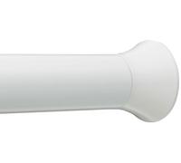 Amazon Basics Barra de Cortina de Ducha con tensión Ajustable, de 137 a 229 cm, Color Blanco