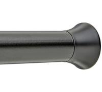 Amazon Basics Barra de Cortina de Ducha con tensión Ajustable, de 61 a 91 cm, Color Negro