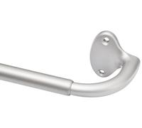 Amazon Basics Barra de cortina extensible para interiores con barra curvada, de 122 a 224 cm, color níquel