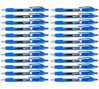Amazon Basics Bolígrafos de retráctil y tinta de gel, punta fina, 12 Unidad, Azul (Paquete de 2)