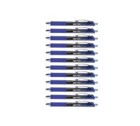 Amazon Basics Bolígrafos Retráctiles de Tinta de Gel, Agarre de Goma, Sin Borrones, Ideales para Clase y la Oficina, Punta Fina (0,7mm), Azules, Paquete de 12