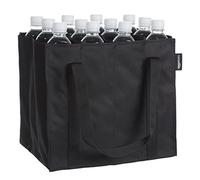 Amazon Basics Bolsa para Botellas, 12 Compartimentos, Botellas de 0.75 l, Negro, Sólido