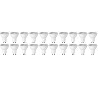 Amazon Basics Bombilla de luz puntual GU10 tipo LED, 4.7 W (equivalente a 50 W), CRI80, blanco cálido, no regulable, paquete de 20