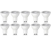 Amazon Basics Bombilla de luz puntual GU10 tipo LED, 4.7 W (equivalente a 50 W), CRI80, blanco cálido, no regulable, paquete de 10