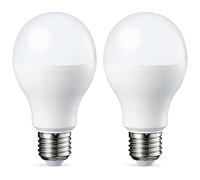 Amazon Basics Bombilla LED Esférica E27, 14W (equivalente a 100W), Blanco Cálido, Regulable - 2 unidades