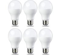 Amazon Basics Bombilla rosca Edison LED E27, 13 W (equivalente a 100 W), blanco frío, no regulable, paquete de 6