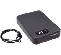 Amazon Basics Caja de seguridad portátil con cerradura de combinación para documentos y joyas, XL, color negro