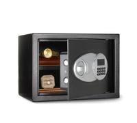 Amazon Basics Caja Fuerte de Seguridad de Acero con Cerradura con Teclado, Protege Dinero, Joyas, Documentos de identificación, 14 l, 35 cm x 25 cm x 25 cm, Color Negro