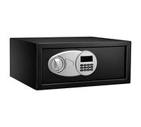 Amazon Basics Caja Fuerte de Seguridad de Acero con Teclado Digital, Cerradura de combinación electrónica, Protege Dinero, Joyas, Documentos de identificación, 20 l, 43 cm x 37 cm x 18 cm, Negro
