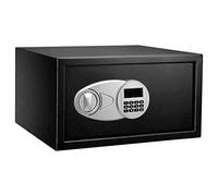 Caja fuerte de acero Amazon Basics, para mayor seguridad en el hogar, con cerradura digital – ideal para guardar dinero, joyas, documentos de identidad, documentos, con capacidad de 28 litros, dimensi